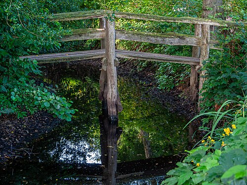 Wooden Bridge at the Ammerland Farmhouse Open-Air Museum