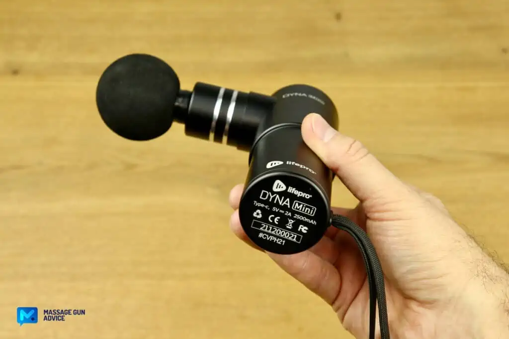 Lifepro Dyna Mini Review - A Well-Executed, Everyday Companion Massage Gun 13 Lifepro Dyna Mini Massager Bottom View