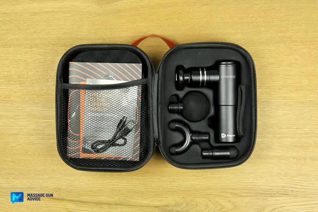 Lifepro Dyna Mini Review - A Well-Executed, Everyday Companion Massage Gun 5 Lifepro Dynamini Inside Carrying Case