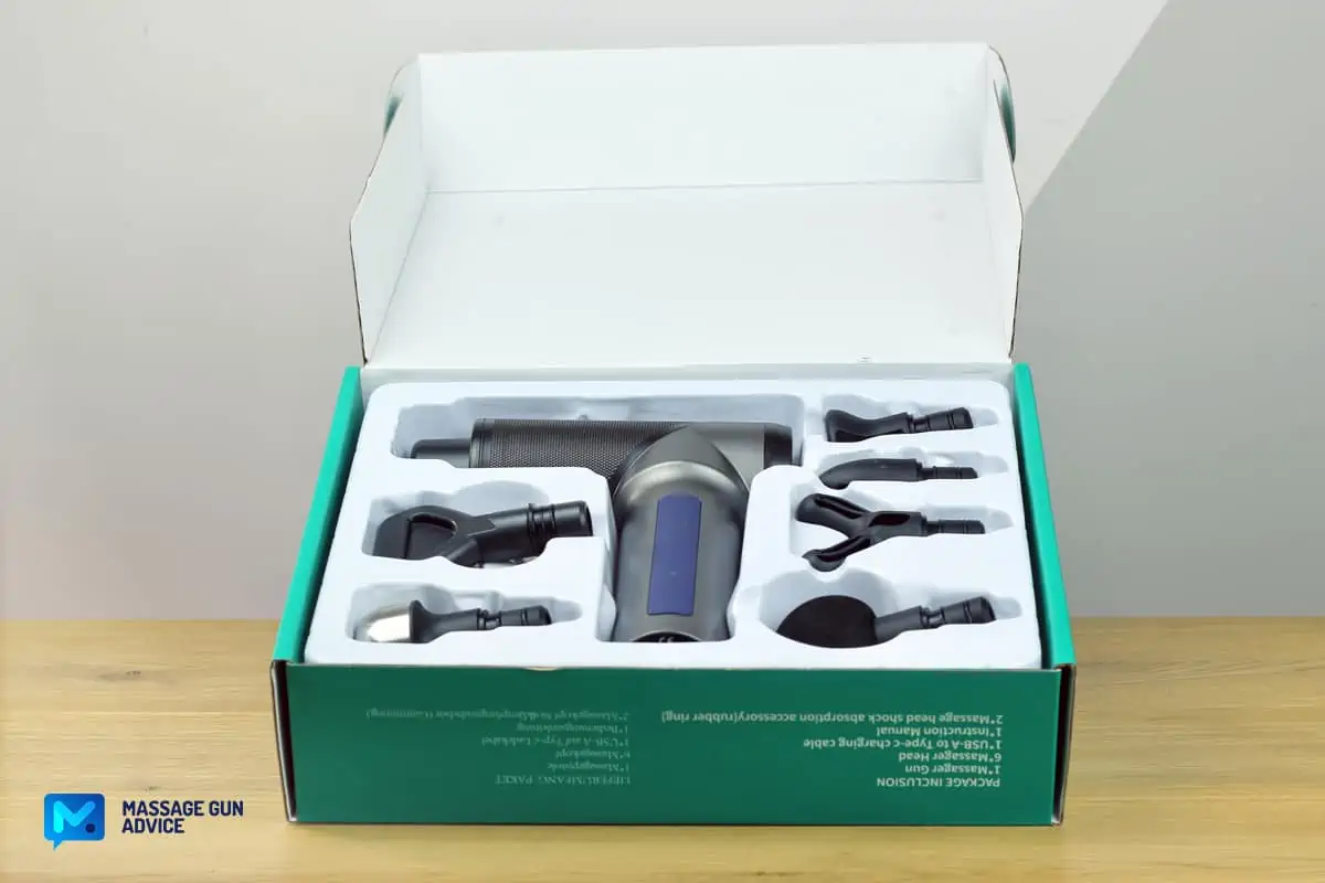 Medcursor Massage Gun Review: OK for Beginners, but Quite a Thrill for the Pros! 11 medcursor massage gun: open box