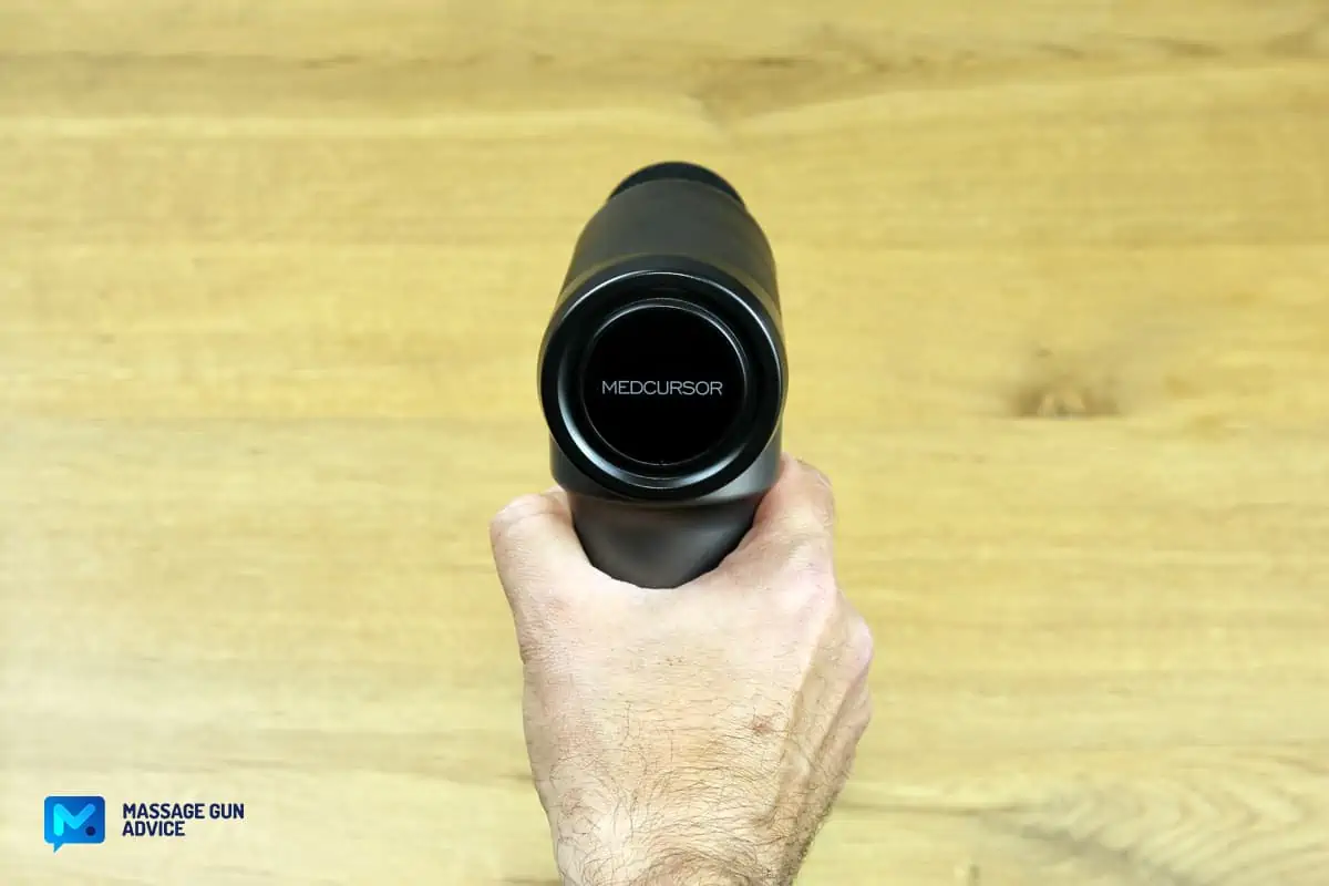 Medcursor Massage Gun Review: OK for Beginners, but Quite a Thrill for the Pros! 14 medcursor mg01: massager's back panel