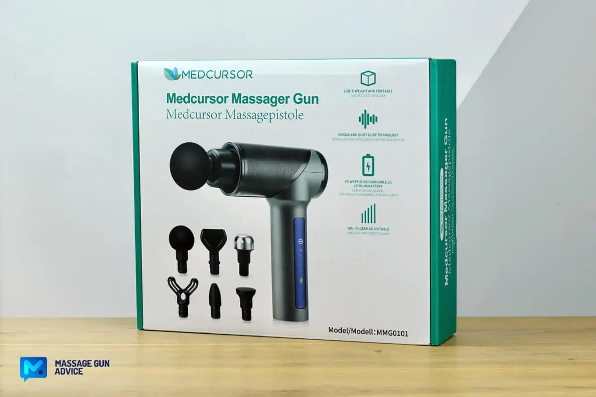 Medcursor Massage Gun Review: OK for Beginners, but Quite a Thrill for the Pros! 10 medcursor massage gun: box