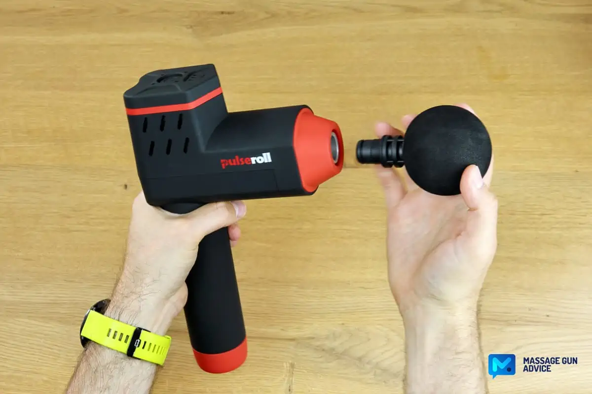 Pulseroll Massage Gun Review - A Decent, Heavy-Duty Percussive Device 21 pulseroll pro Big ball head eva foam