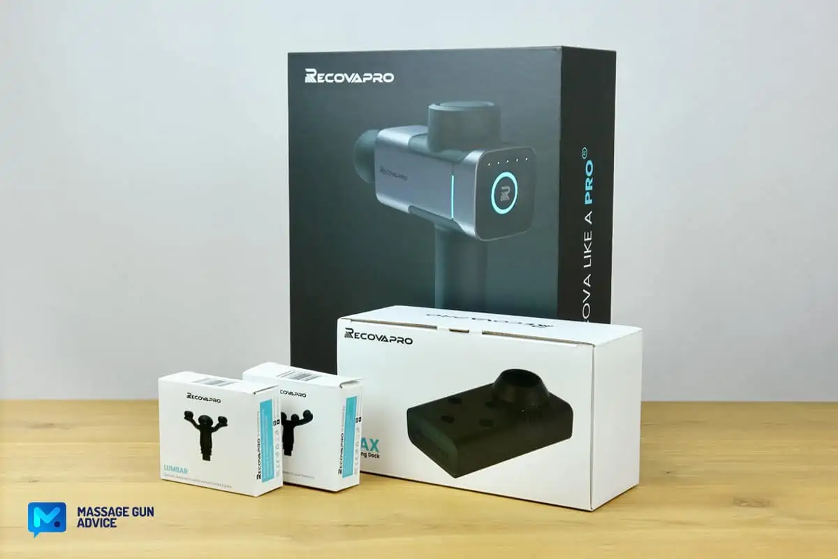 Recovapro MAX Review - A Heavy, but Amazingly Powerful Massage Gun 10 recovapro max all boxes included