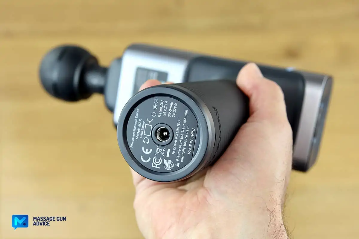 Recovapro MAX Review - A Heavy, but Amazingly Powerful Massage Gun 38 recovapro max massage gun battery charging port