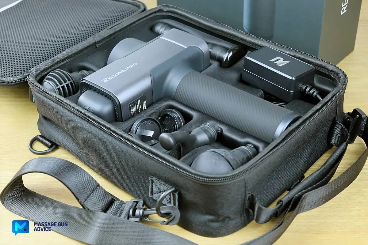 Recovapro MAX Review - A Heavy, but Amazingly Powerful Massage Gun 7 recovapro max massager stylish Carry Bag