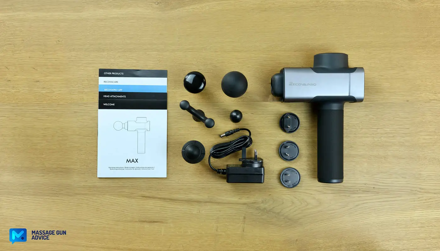 Recovapro MAX Review - A Heavy, but Amazingly Powerful Massage Gun 11 recovapro max Whats In The Case