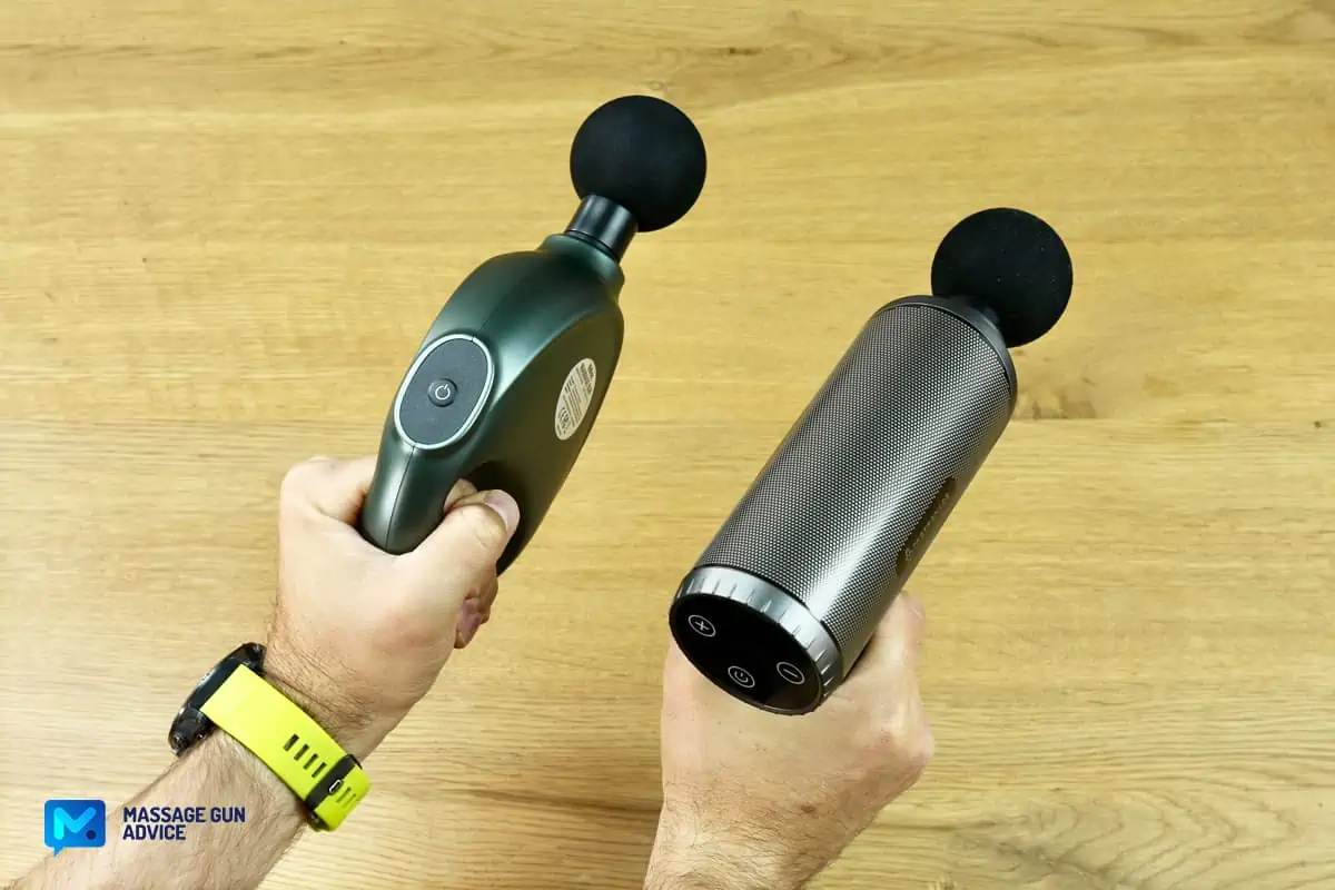 Bitfinic Massage Gun Review - Likely The Cheapest Mini Device 39 taotronics TT-PCA004 vs bitfinic mini shape compare