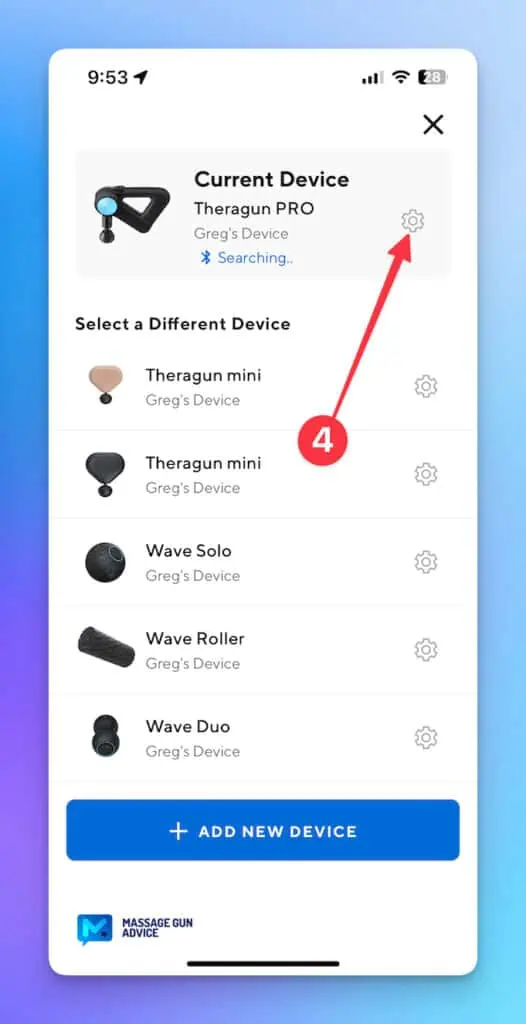 How to Install Theragun Firmware Update 4 Theragun Firmware Updating Process Step 4 Device Settings
