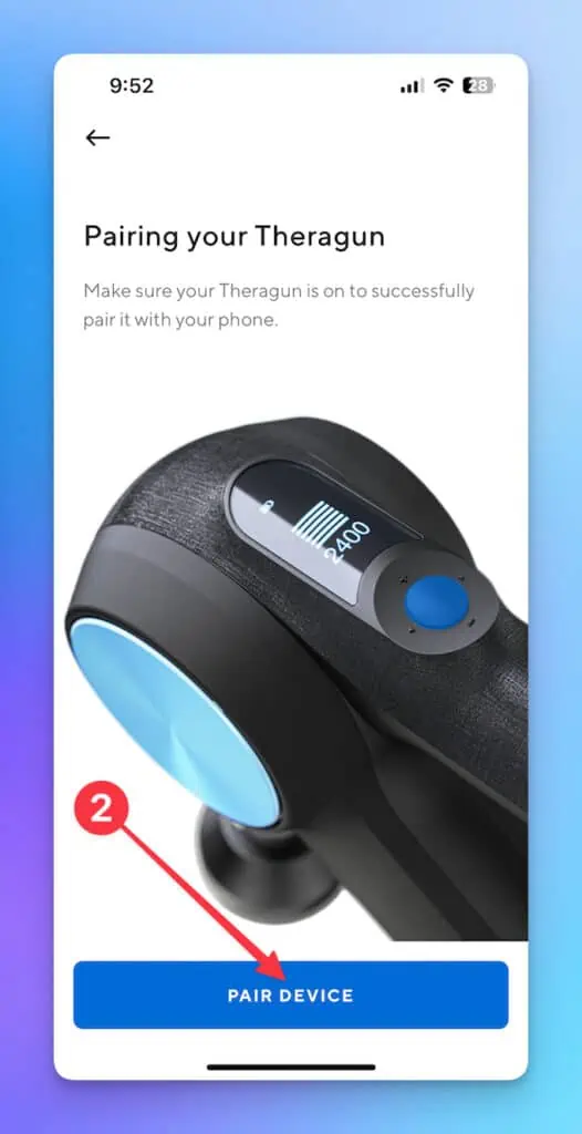 How to Install Theragun Firmware Update 2 Theragun Pro Pairing Device For Firmware Install Step 2